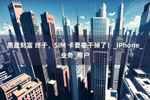 惠盈财富 终于，SIM 卡要被干掉了！_iPhone_业务_用户